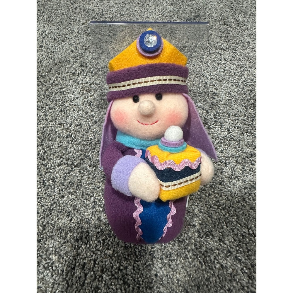 Hobby Lobby Wise Man Nativity Plush Figure Purple Three Kings Christmas‎ Decor